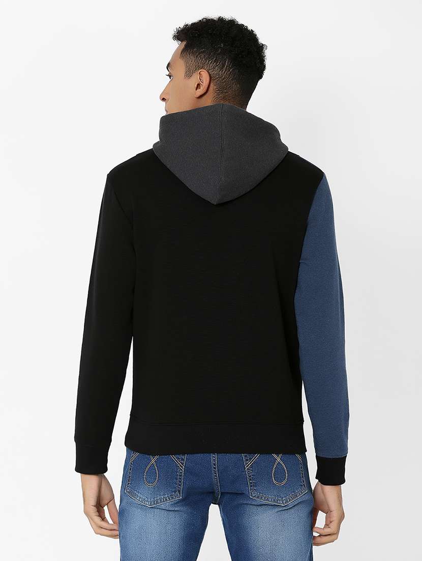grey color block sweatshirt - 17732288 -  Standard Image - 3