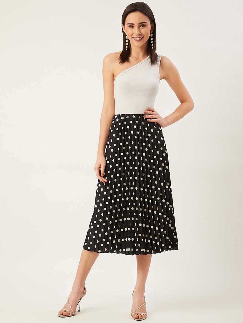 high rise polka dot a-line skirt - 17732295 - Standard Image - 3