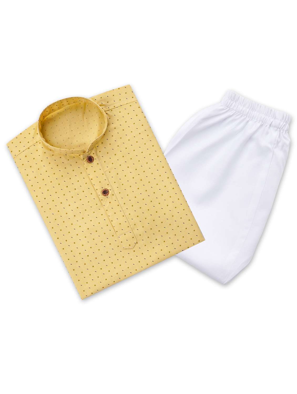 yellow printed kurta set  - 17732958 -  Standard Image - 3