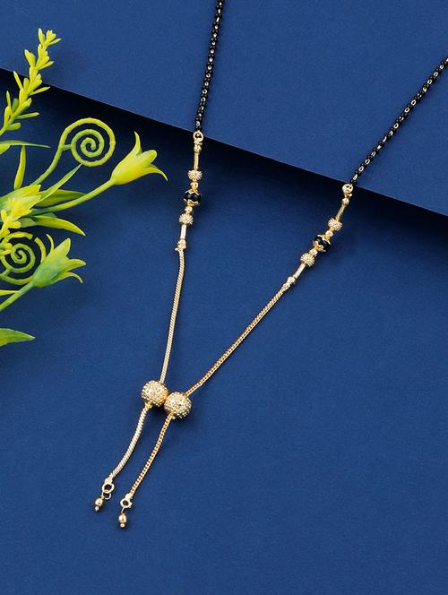 gold beads mangalsutra - 17733089 - Standard Image - 0