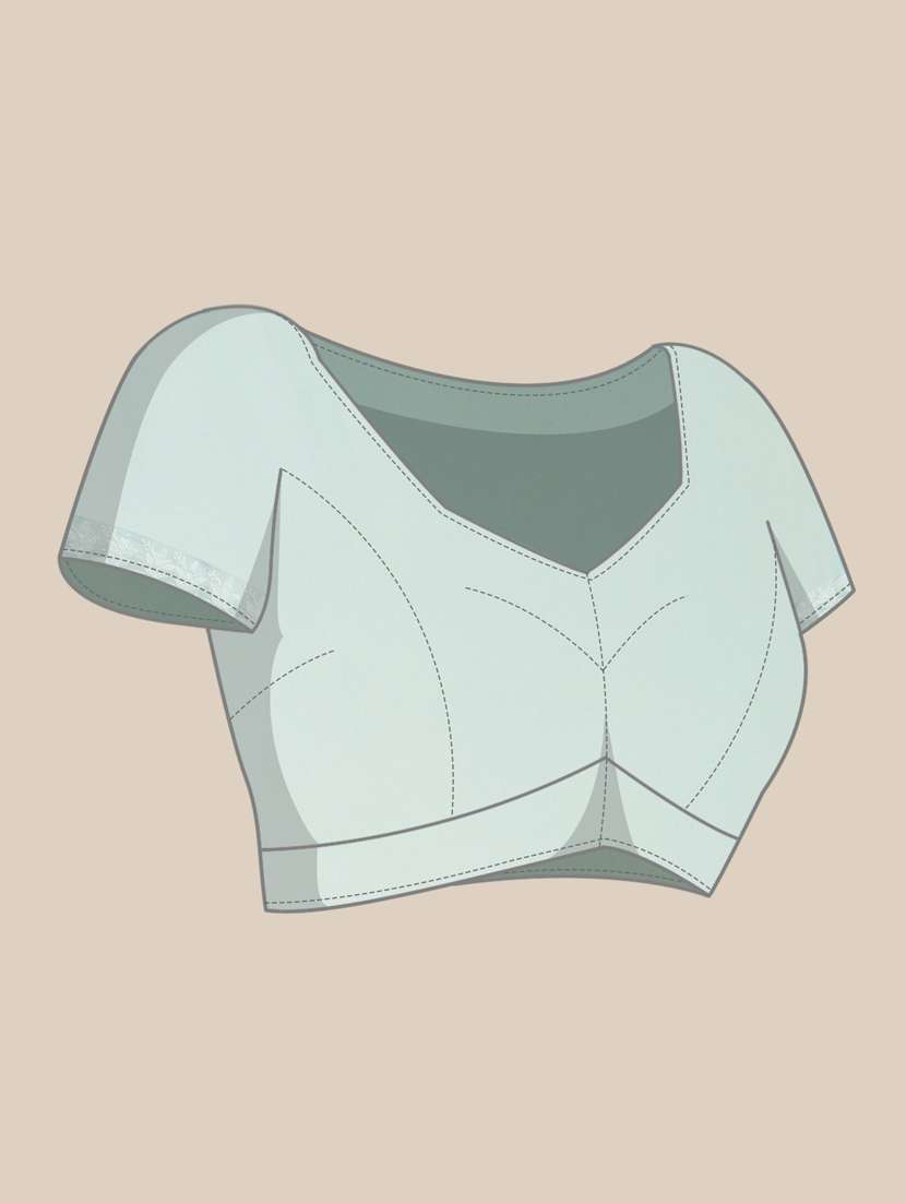 ada hand-embroidered sea green chikankari saree with blouse - 17733146 -  Standard Image - 5