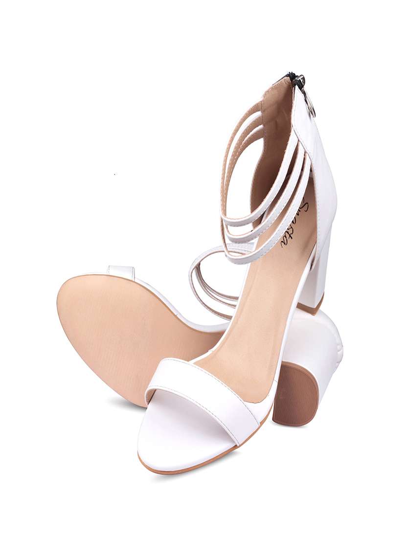 white synthetic closed back sandals - 17733796 - Standard Image - 3