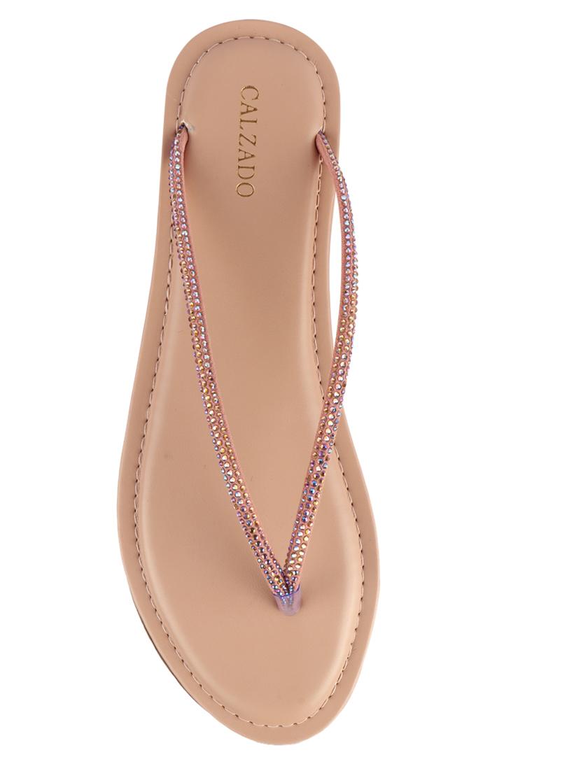 pink flat forms sandals - 17734071 - Standard Image - 3