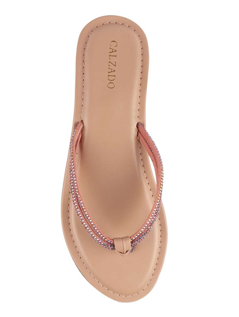pink flat forms sandals - 17734075 -  Standard Image - 3