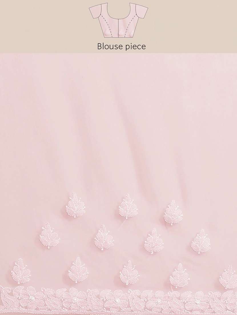 ada hand-embroidered pink chikankari saree with blouse - 17734084 -  Standard Image - 5