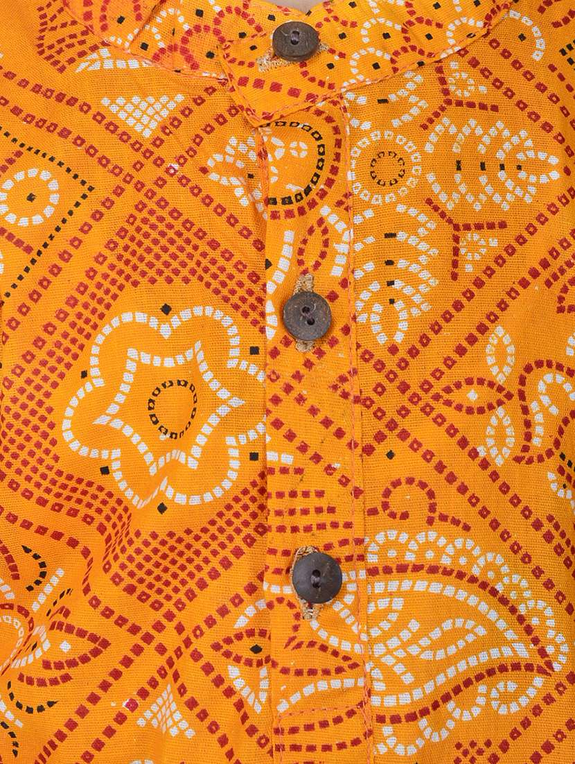 mandarin neck printed kurta with pajama set  - 17734402 -  Standard Image - 3