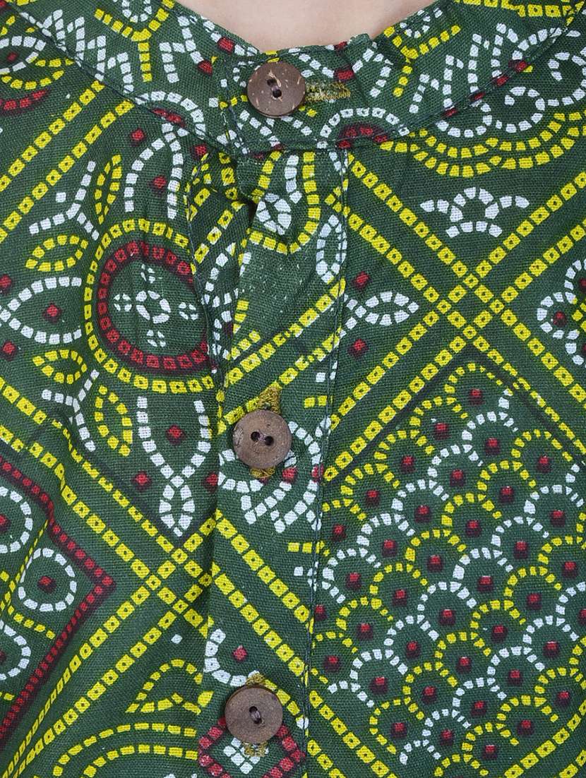 Mandarin Neck Printed Kurta With Pajama Set - 17734403 -  Standard Image - 3
