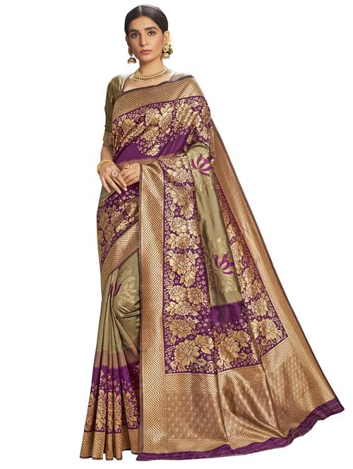 floral paithani saree with blouse - 17734584 -  Standard Image - 0