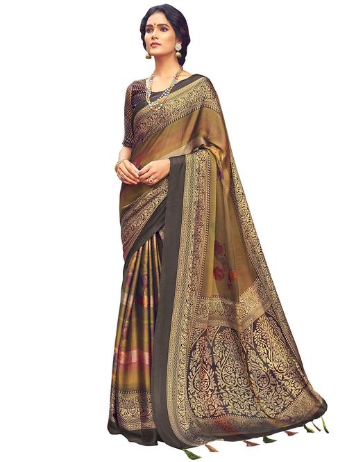ombre printed saree with blouse - 17734588 - Standard Image - 0
