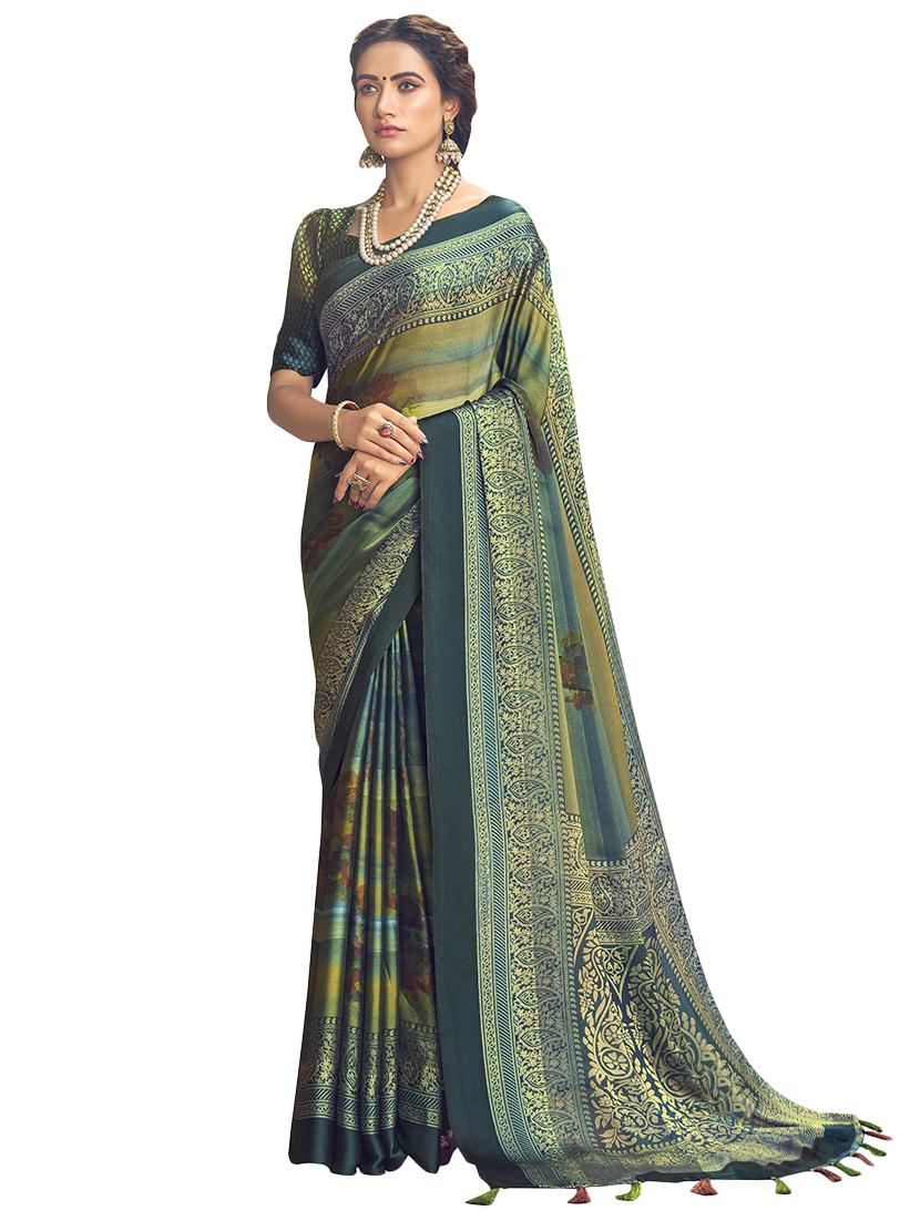 ombre printed saree with blouse - 17734589 - Zoom Image - 0