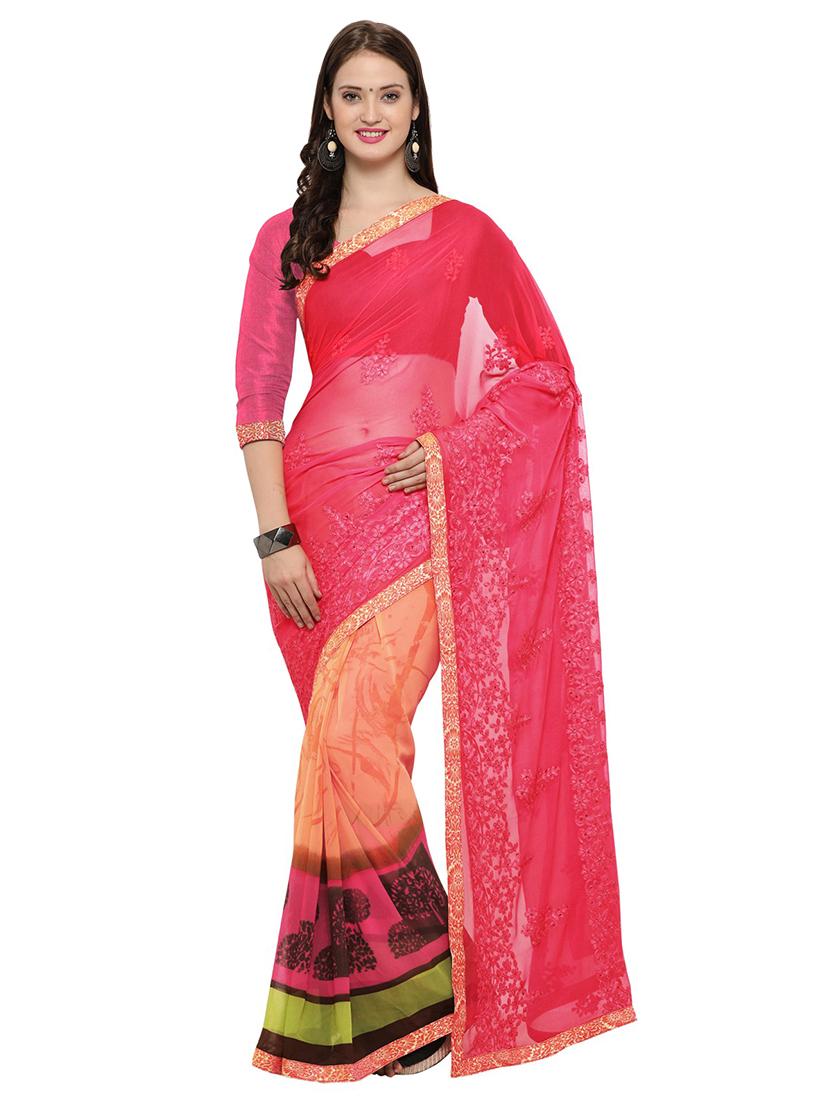 tonal embroidered saree with blouse - 17734626 - Zoom Image - 0