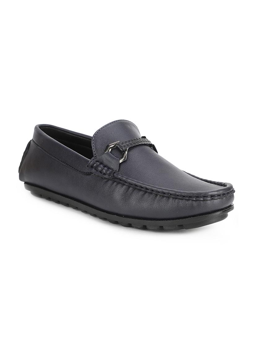 navy pu slip on loafers - 17734801 -  Zoom Image - 0