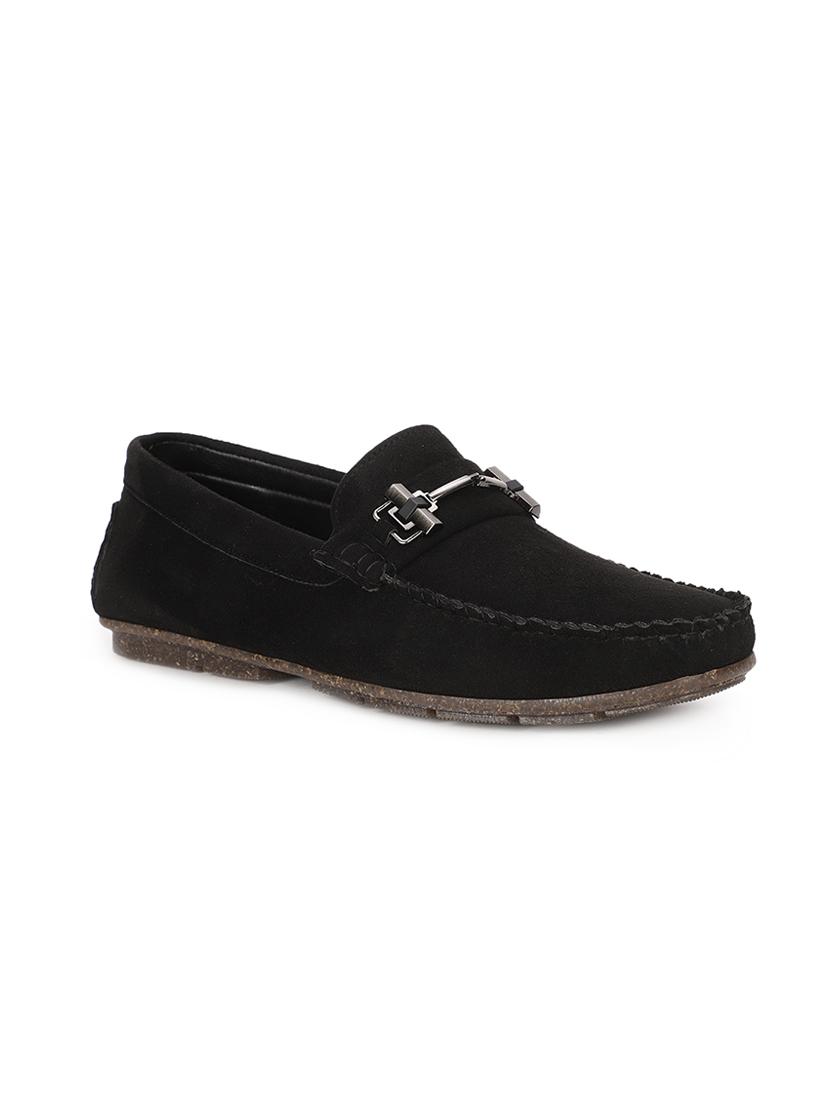 black suede slip on loafers - 17734803 -  Zoom Image - 0
