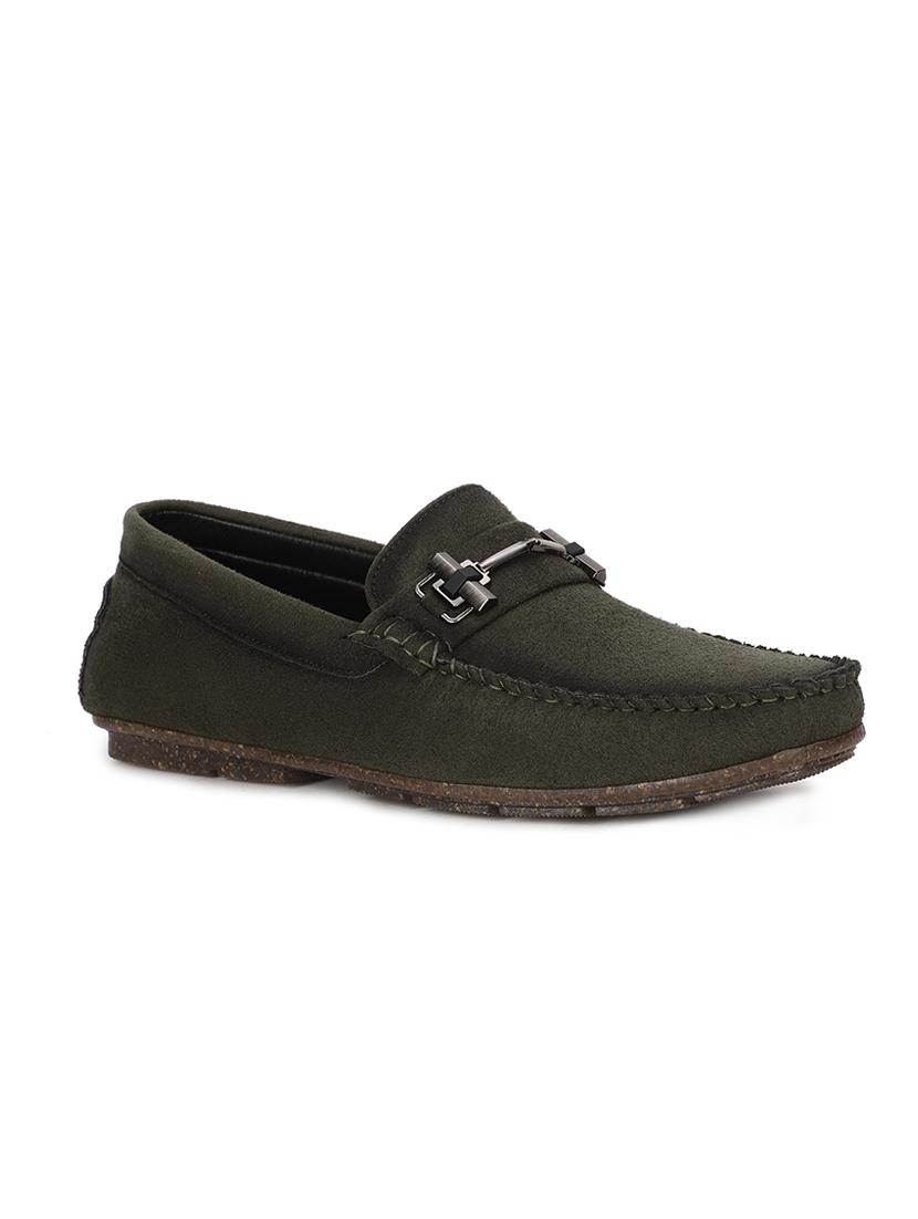 green suede slip on loafers - 17734807 - Zoom Image - 0