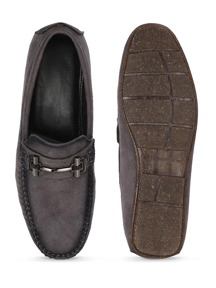 grey suede slip on loafers - 17734808 - Standard Image - 3