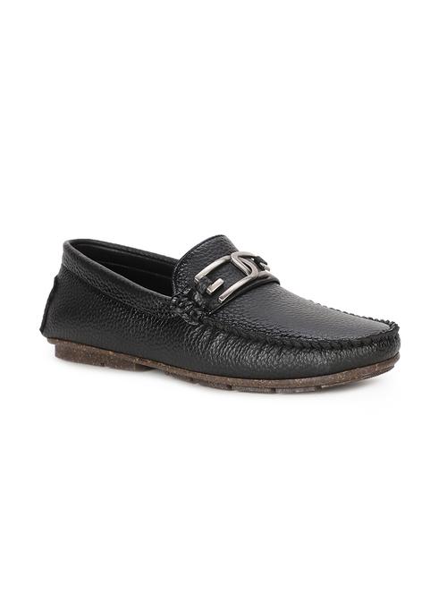black pu slip on loafers - 17734809 -  Standard Image - 0