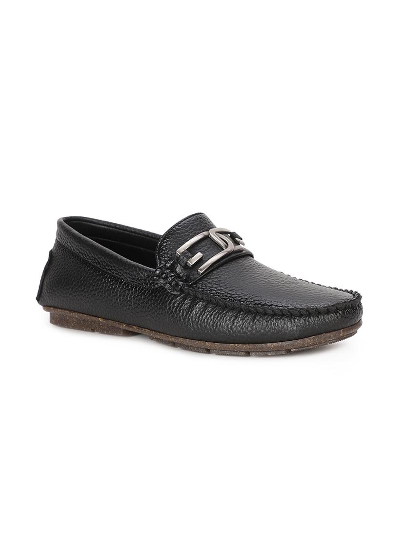 black pu slip on loafers - 17734809 -  Zoom Image - 0
