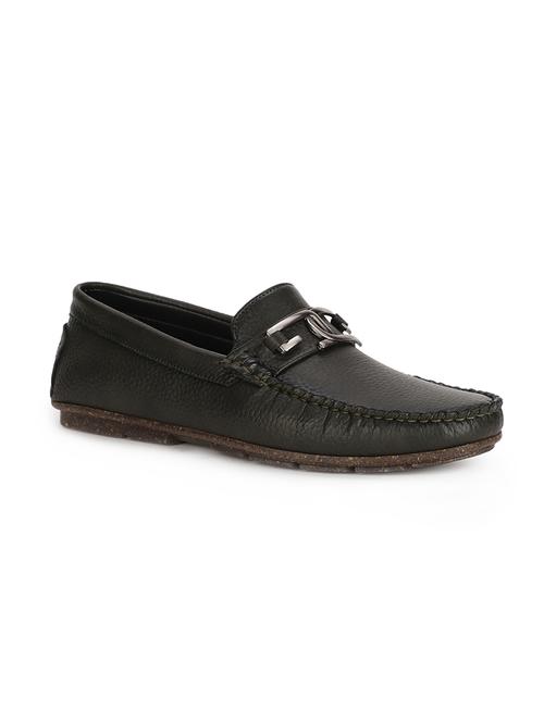 green pu slip on loafers - 17734812 -  Standard Image - 0