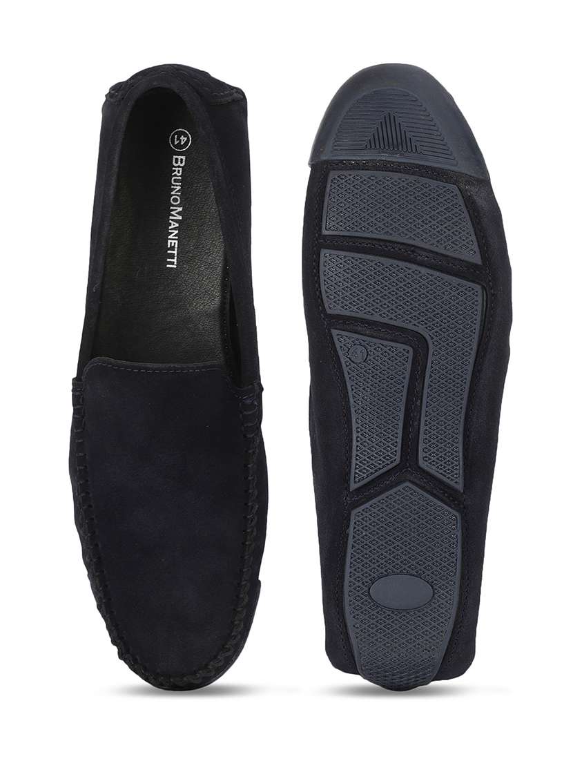 navy suede slip on loafers - 17734825 - Standard Image - 3