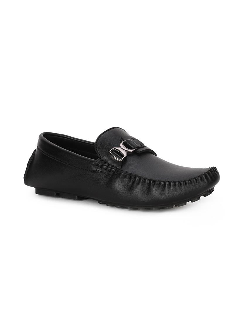 black pu slip on loafers - 17734826 - Zoom Image - 0