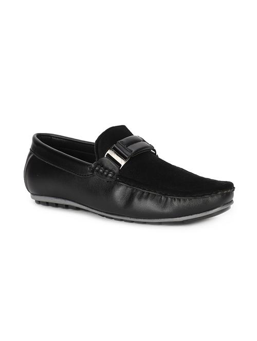 black pu slip on loafers - 17734828 -  Standard Image - 0