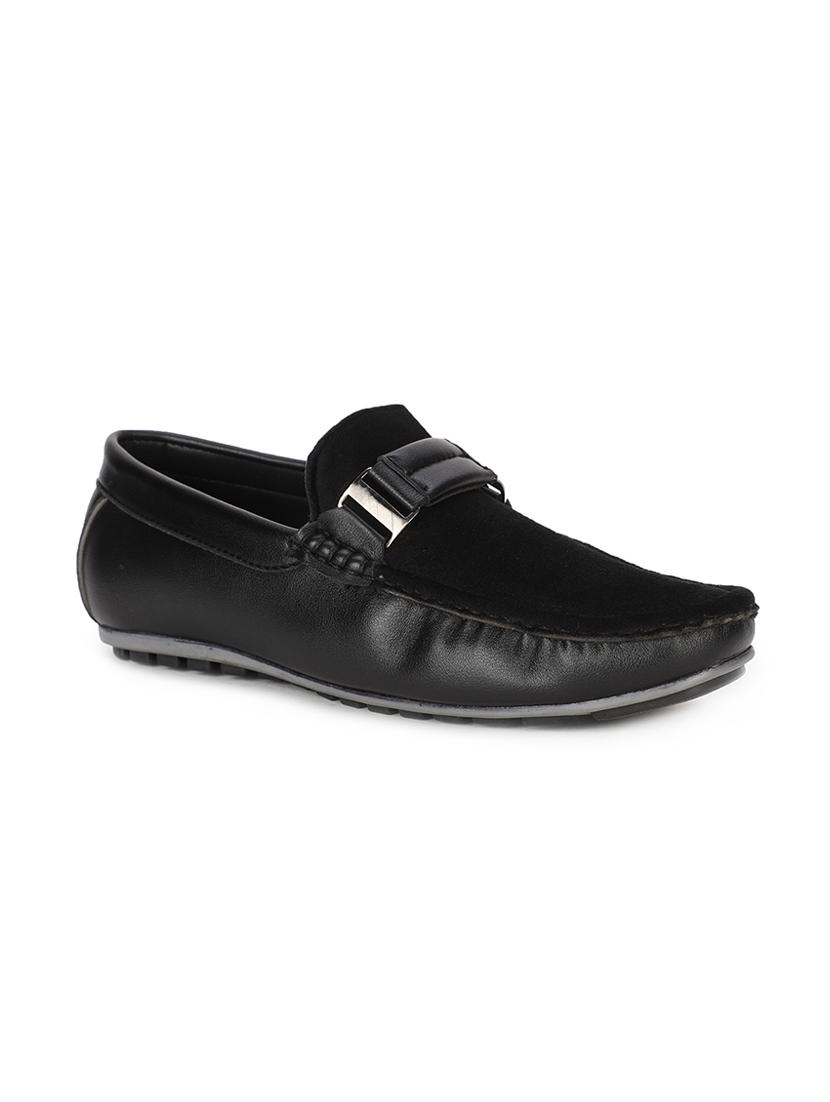 black pu slip on loafers - 17734828 -  Zoom Image - 0