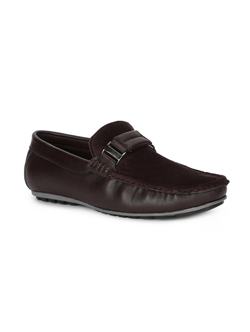 brown pu slip on loafers - 17734829 -  Zoom Image - 0