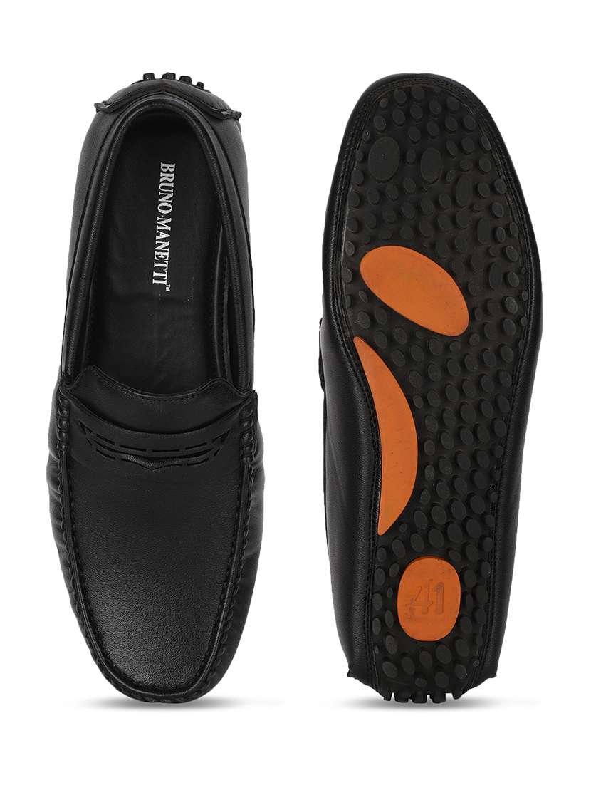 black pu slip on loafers - 17734840 -  Standard Image - 3