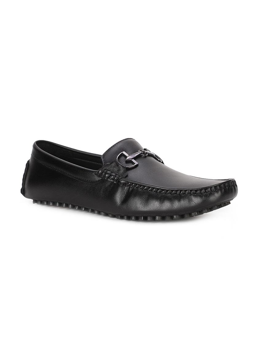 black pu slip on loafers - 17734843 -  Zoom Image - 0