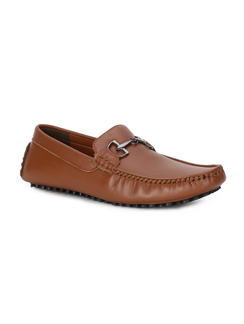 tan pu slip on loafers - 17734845 - Zoom Image - 0