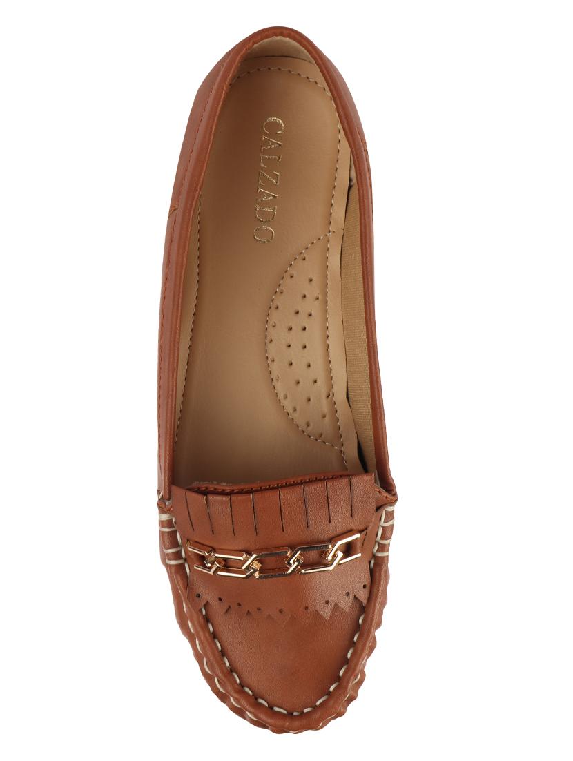 tan slip on loafers - 17735088 - Standard Image - 3