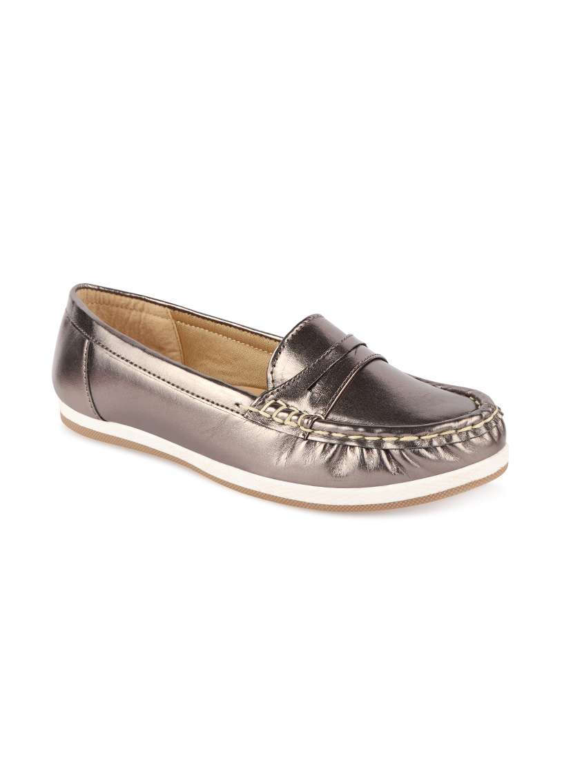 metallic slip on loafers - 17735090 -  Zoom Image - 0