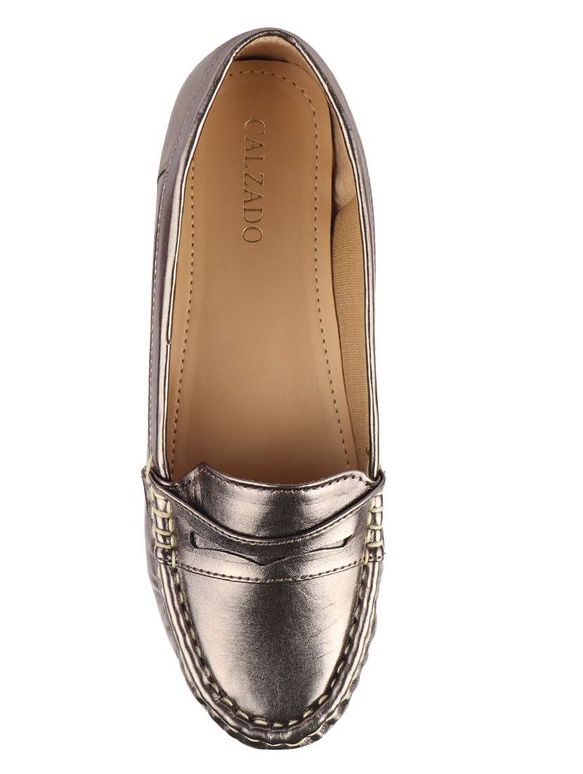 metallic slip on loafers - 17735090 -  Standard Image - 3