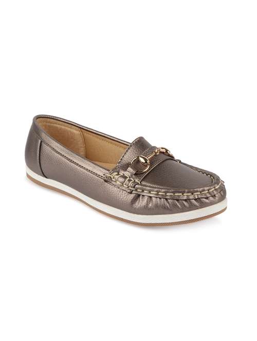 metallic slip on loafers - 17735097 -  Standard Image - 0