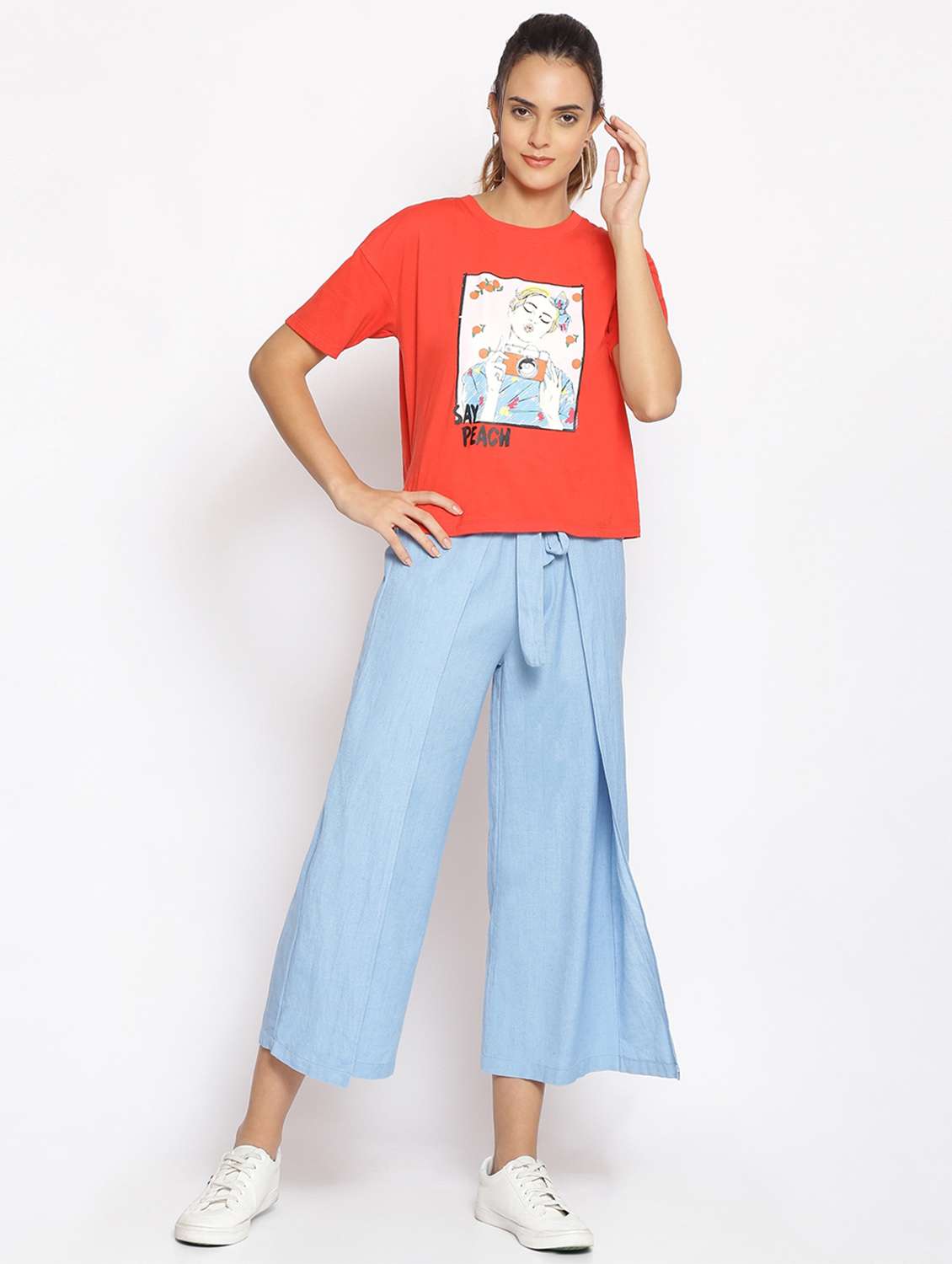 blue cotton trousers - 17735894 -  Standard Image - 3
