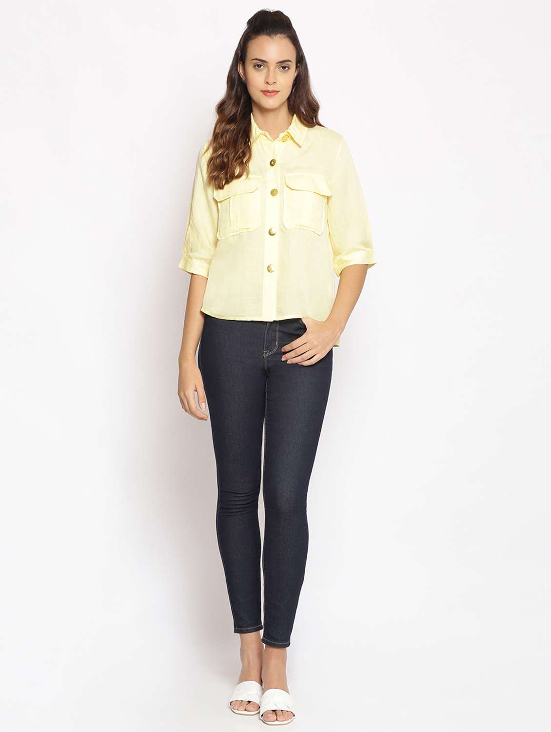 mellow yellow solid shirt  - 17735937 -  Standard Image - 3