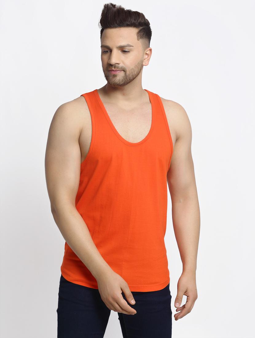 orange solid vest