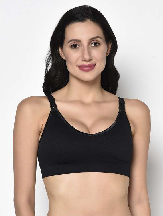 black solid maternity/nursing bra