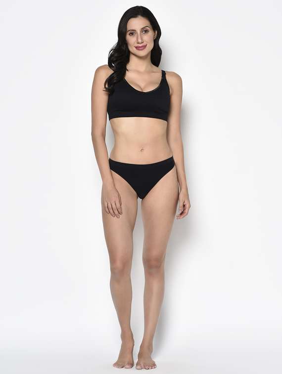 black solid maternity/nursing bra - 17737046 -  Standard Image - 3