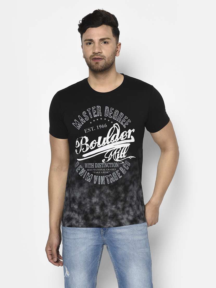 black printed t-shirt - 17737374 - Zoom Image - 0