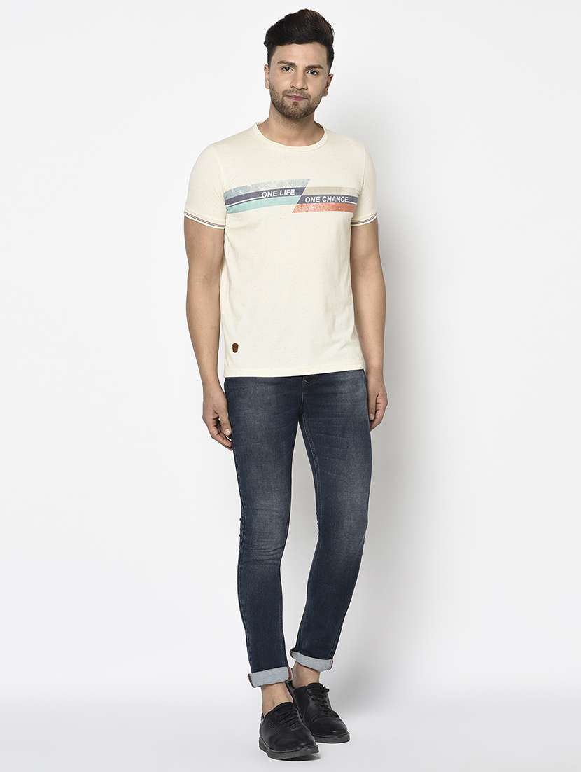 off white printed t-shirt - 17737394 - Standard Image - 3