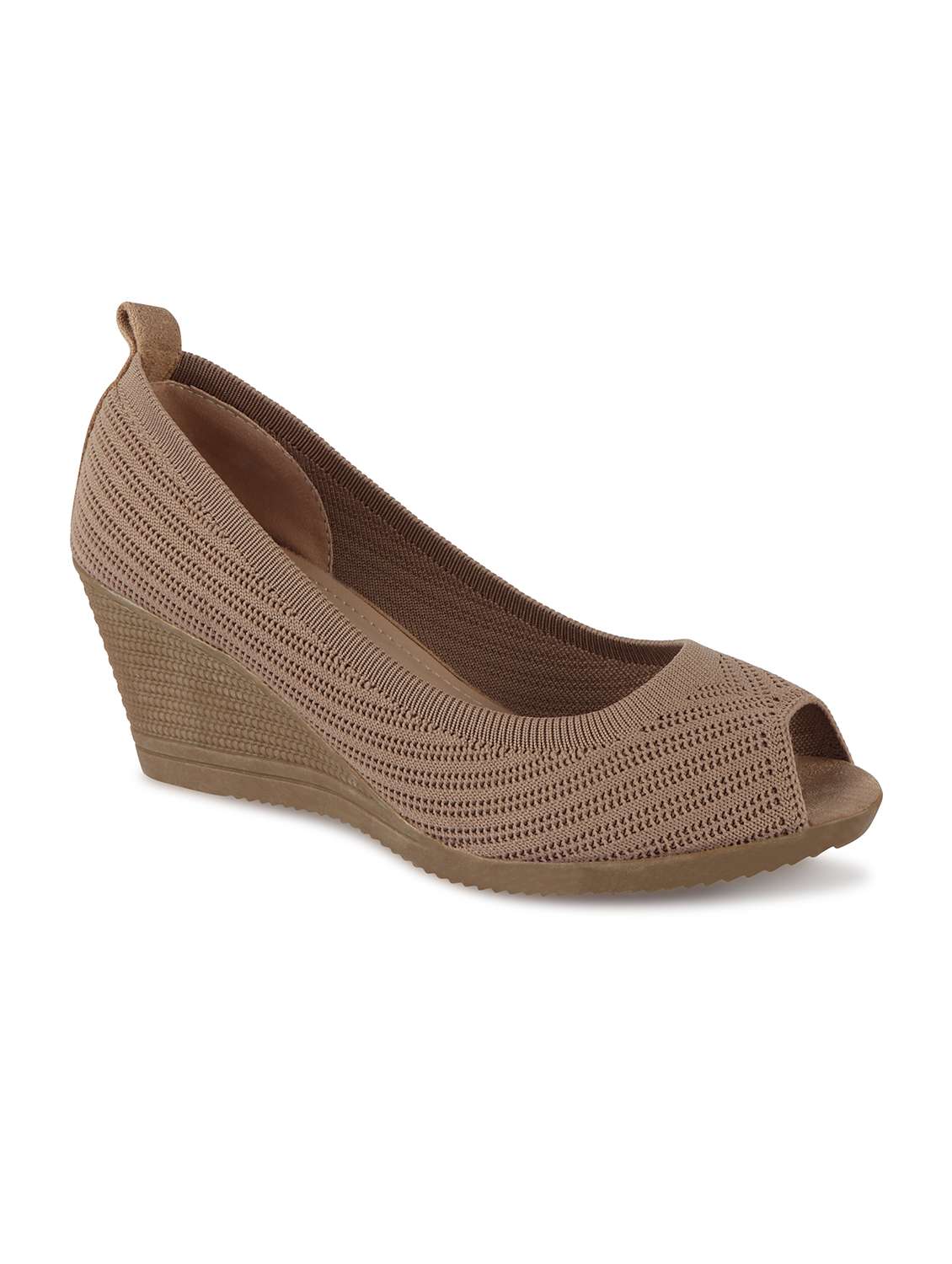 beige synthetic platforms pumps - 17737479 -  Zoom Image - 0