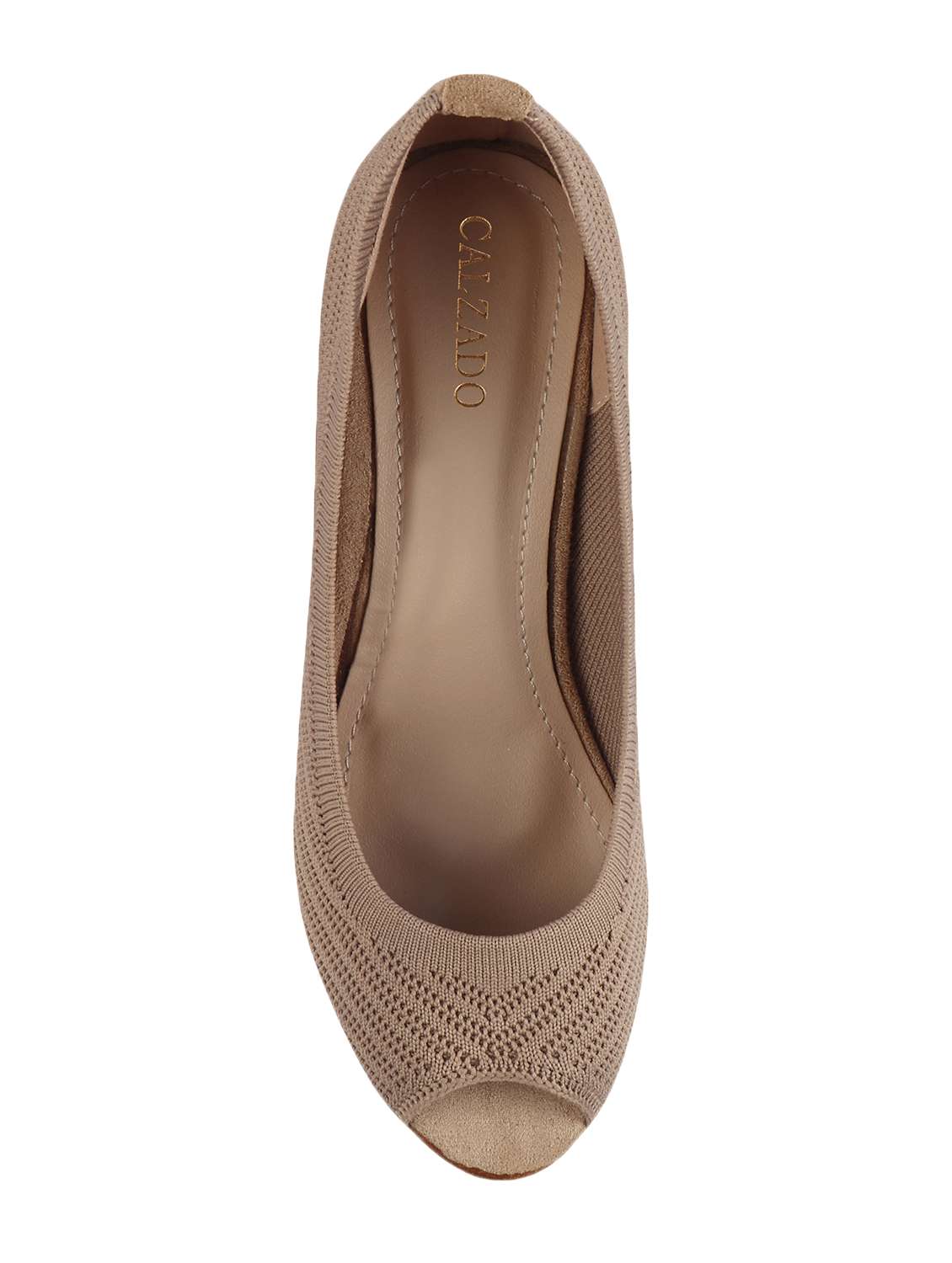 beige synthetic platforms pumps - 17737479 -  Standard Image - 3