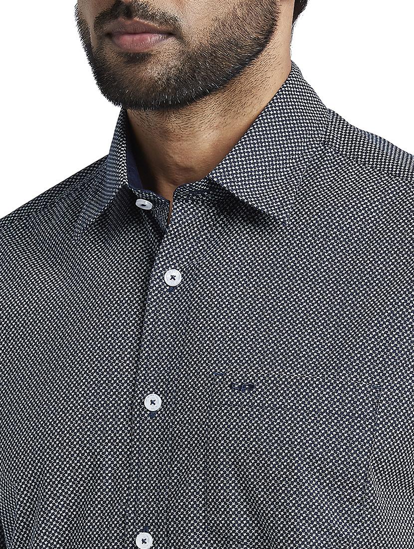 blue printed casual shirt - 17738001 - Standard Image - 5