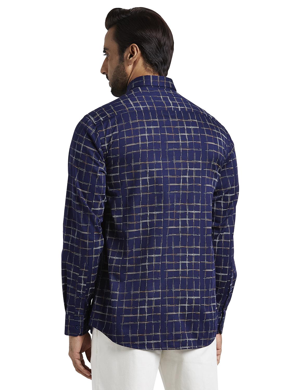 blue checkered casual shirt - 17738010 - Standard Image - 3