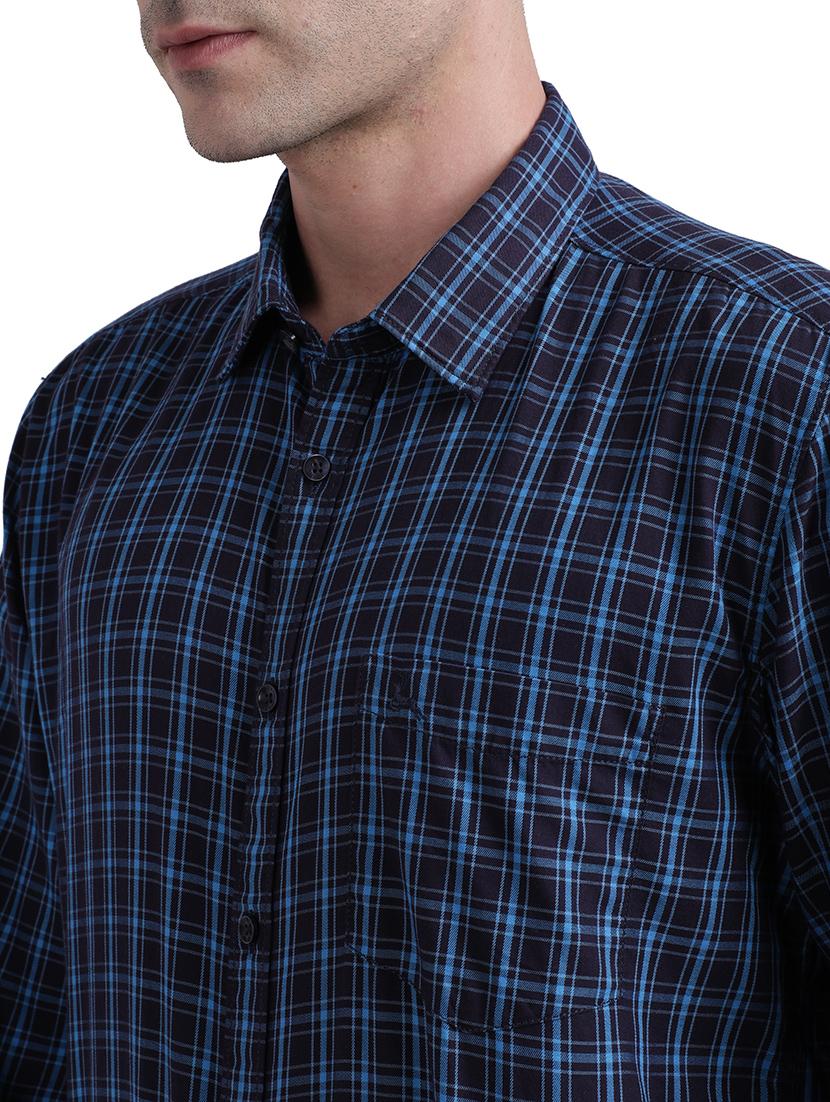 blue checkered casual shirt - 17738018 - Standard Image - 5