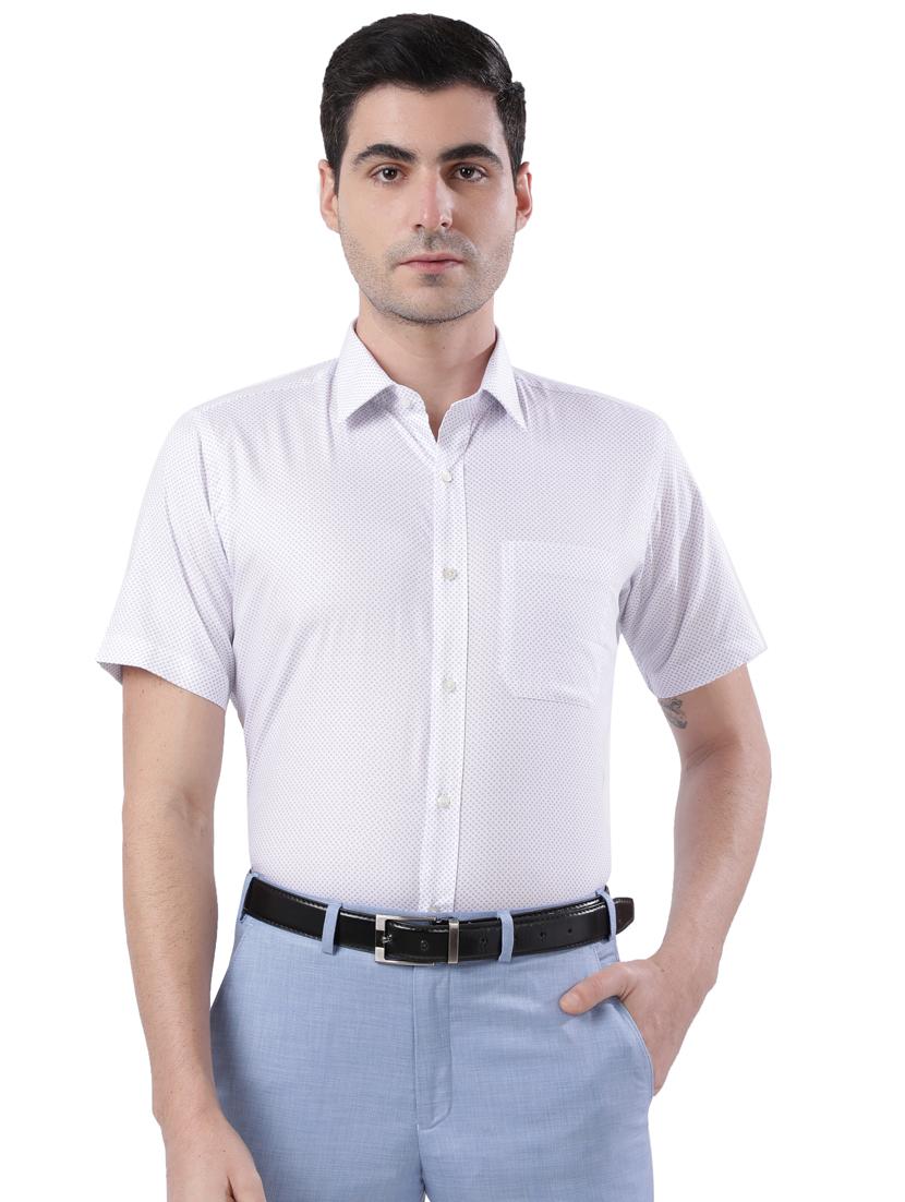 white printed formal shirt - 17738038 - Zoom Image - 0