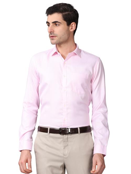 pink self design formal shirt - 17738162 -  Standard Image - 0