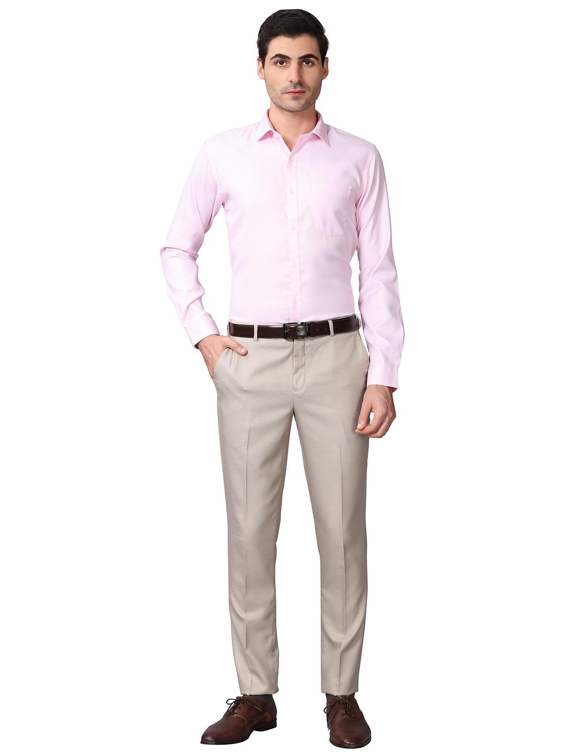 pink self design formal shirt - 17738162 - Standard Image - 3