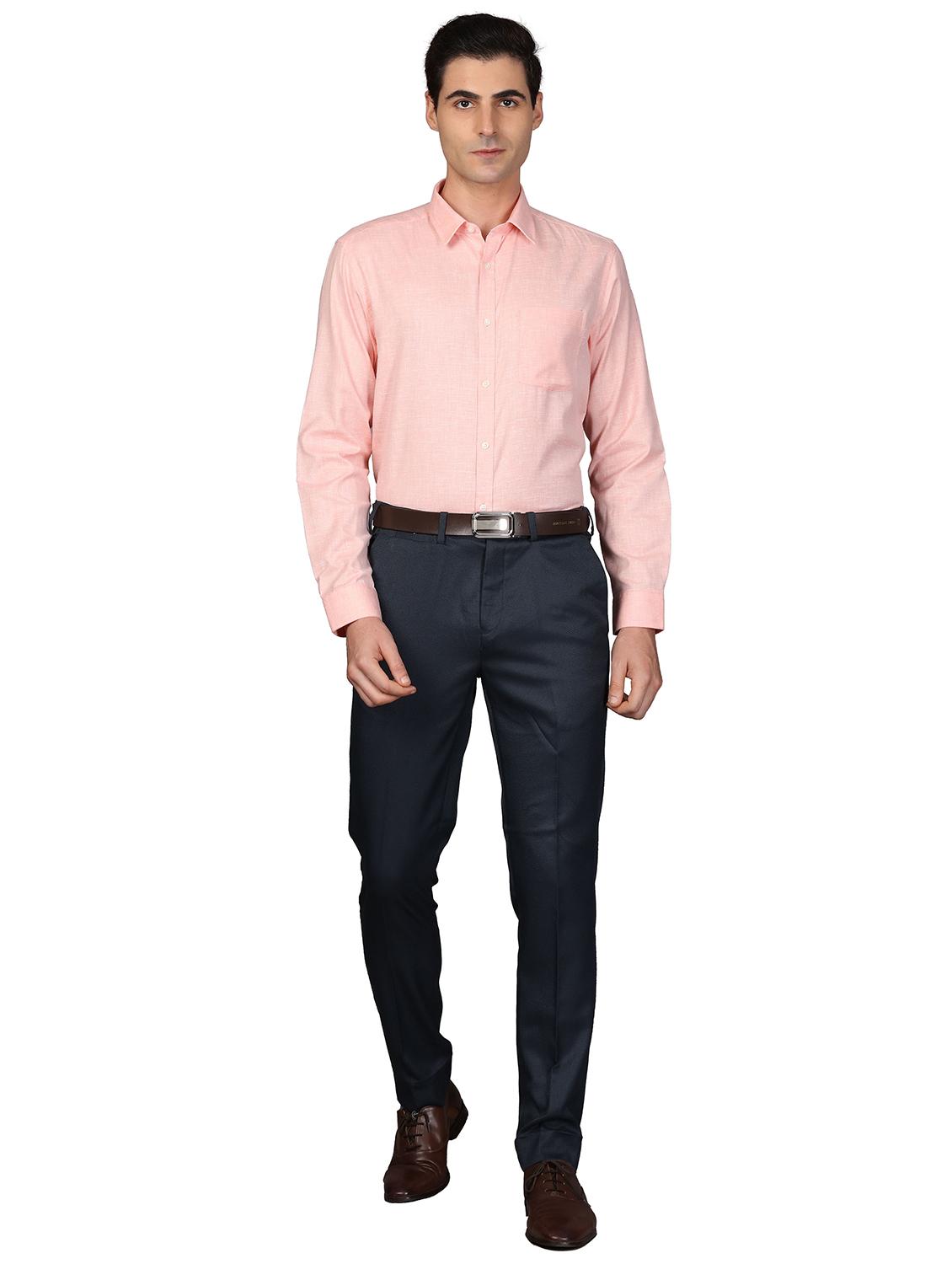 pink solid formal shirt - 17738167 - Standard Image - 3